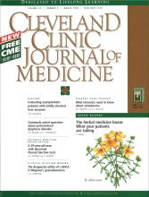 Cleveland Clinic Journal of Medicine: 65 (3)