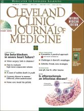 Cleveland Clinic Journal of Medicine: 68 (5)
