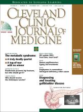 Cleveland Clinic Journal of Medicine: 69 (12)