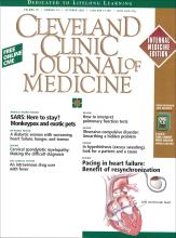 Cleveland Clinic Journal of Medicine: 70 (10)