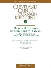 Cleveland Clinic Journal of Medicine: 70 (11 suppl 5)