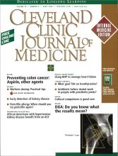 Cleveland Clinic Journal of Medicine: 70 (4)