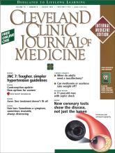 Cleveland Clinic Journal of Medicine: 70 (8)