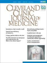 Cleveland Clinic Journal of Medicine: 89 (1)